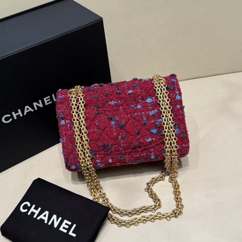 Chanel 毛呢 2.55 大mini20*6*15.5cm 99新配件塵袋-7