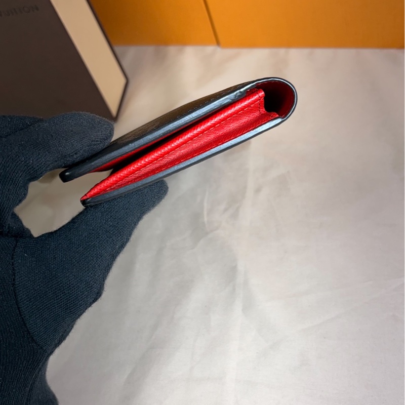 ✨芯片款 近新閒置 路易威登 Louis Vuitton 限量箱塔塗鴉 黑老花對開 17卡零錢袋長夾-9