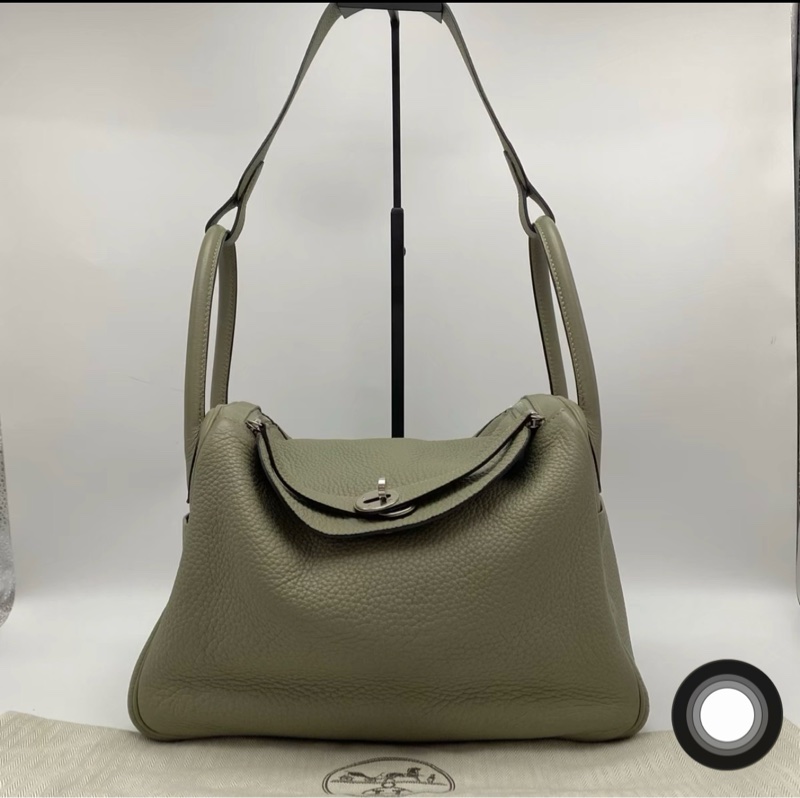 ✨先問貨存再拍-98新 HERMES lindy30鼠尾草銀扣手提單肩包-0