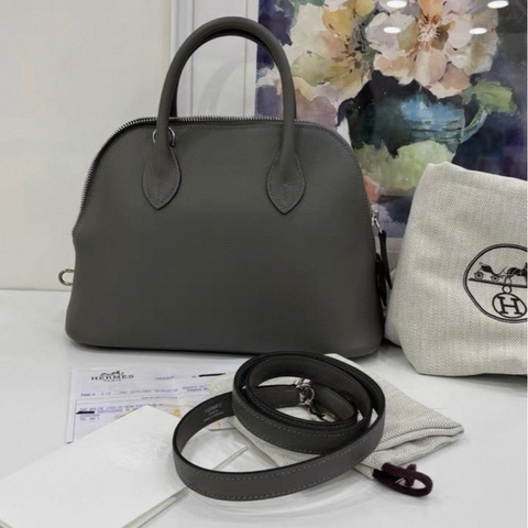 Hermes 愛馬仕 bolide25 保齡球25 積雨雲銀 扣 Z刻 有單