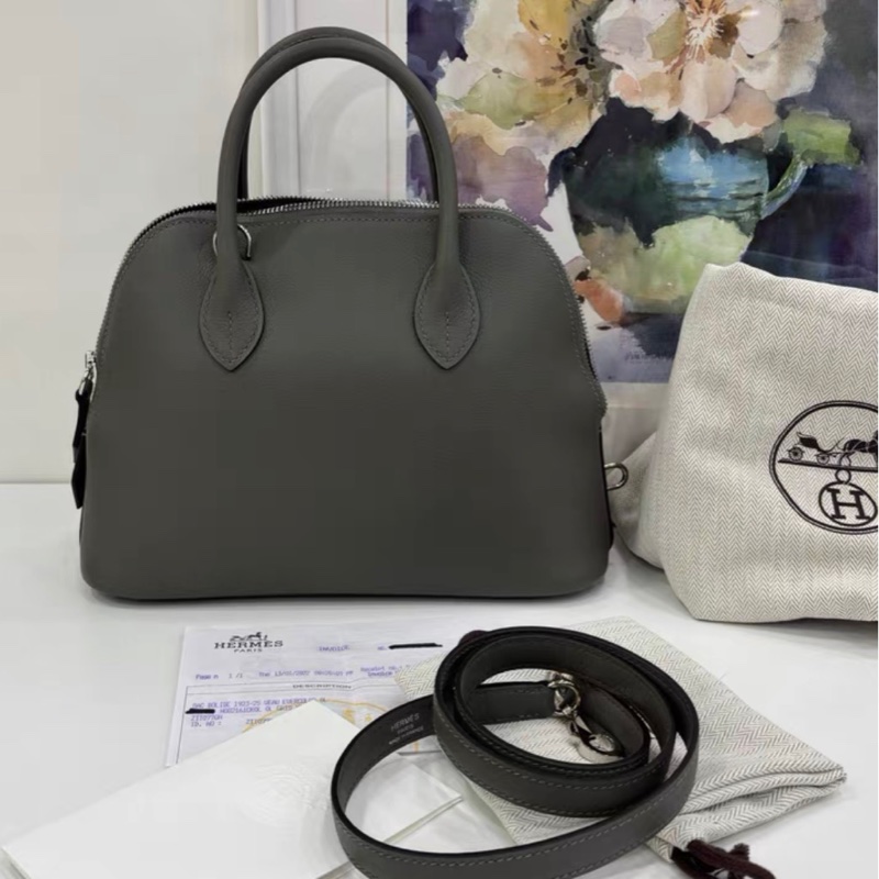 Hermes 愛馬仕 bolide25 保齡球25 積雨雲銀 扣 Z刻 有單-1