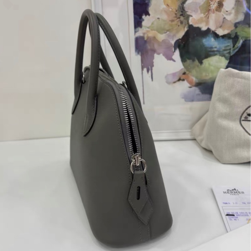 Hermes 愛馬仕 bolide25 保齡球25 積雨雲銀 扣 Z刻 有單-3
