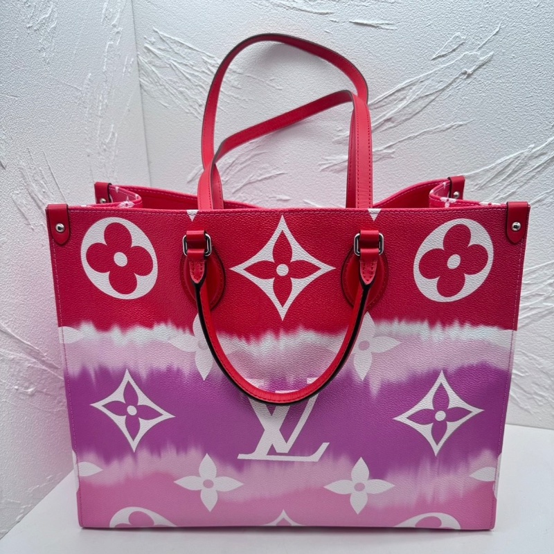 LV onthego大號胭脂紅色 漸變托特包41*32*17 99新配件塵袋-1