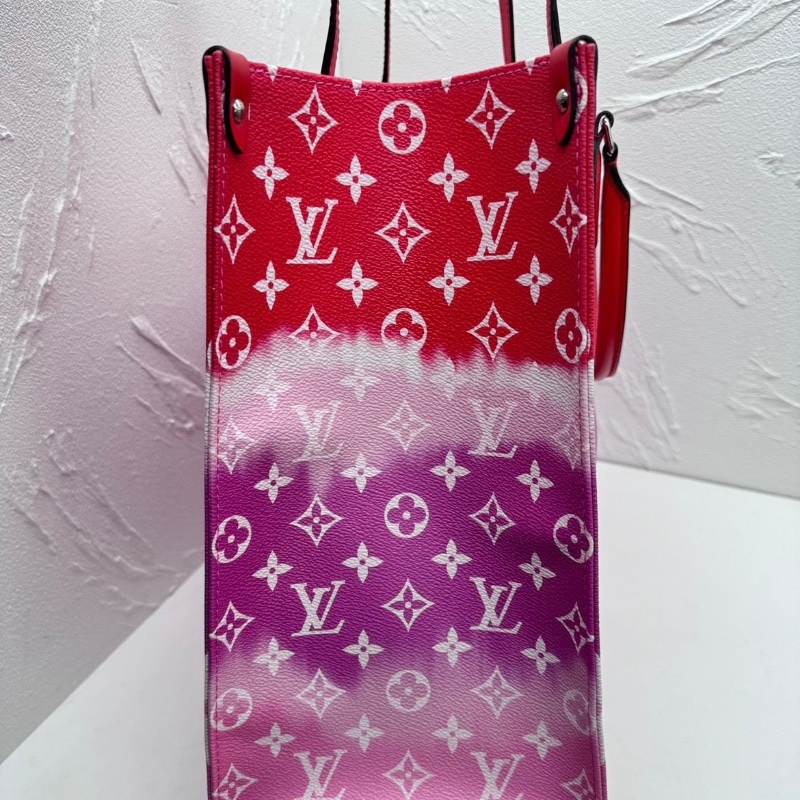LV onthego大號胭脂紅色 漸變托特包41*32*17 99新配件塵袋-6