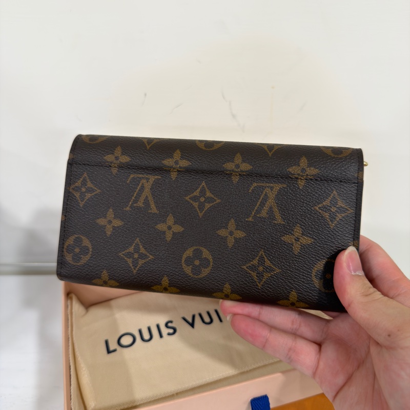 #全配🈶購證 #98新閒置 #全網最低價💰 Lv經典棕色老花信風長夾-2