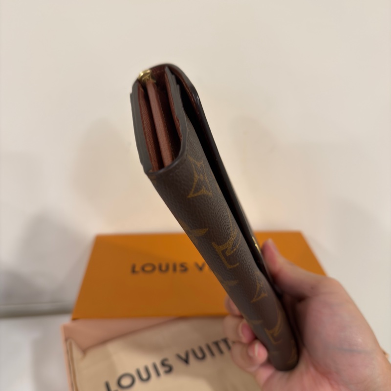 #全配🈶購證 #98新閒置 #全網最低價💰 Lv經典棕色老花信風長夾-3