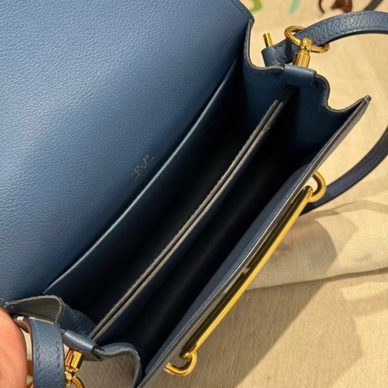 🌈Hermes💙Mini Roulis 19💙R2瑪瑙藍金扣🌈全套有單🌈98新🌈全套有單🌟Evercolor皮🌟miniroulis🌟roulismini🌟roulis🌟豬鼻子🌟愛馬仕🌟-3