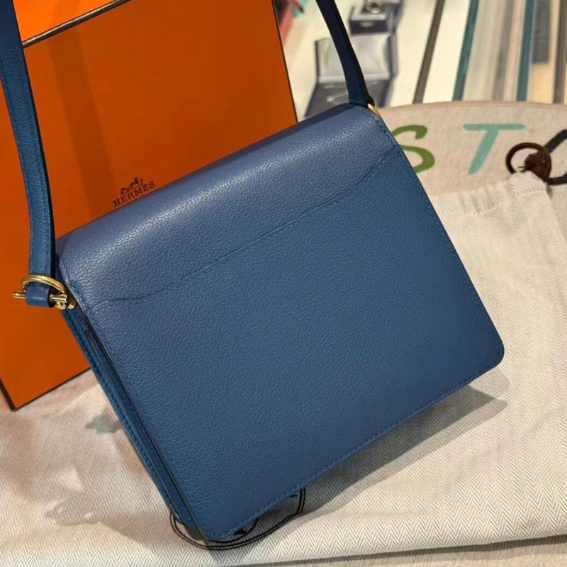 🌈Hermes💙Mini Roulis 19💙R2瑪瑙藍金扣🌈全套有單🌈98新🌈全套有單🌟Evercolor皮🌟miniroulis🌟roulismini🌟roulis🌟豬鼻子🌟愛馬仕🌟-7