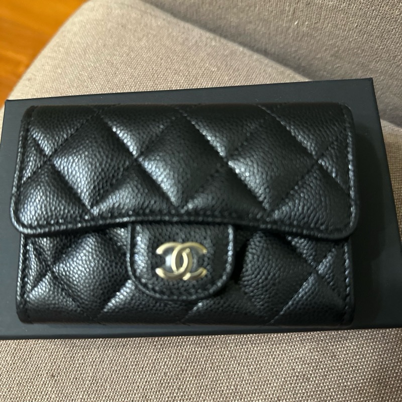 香奈兒新款帶拉錬卡片零錢包-3