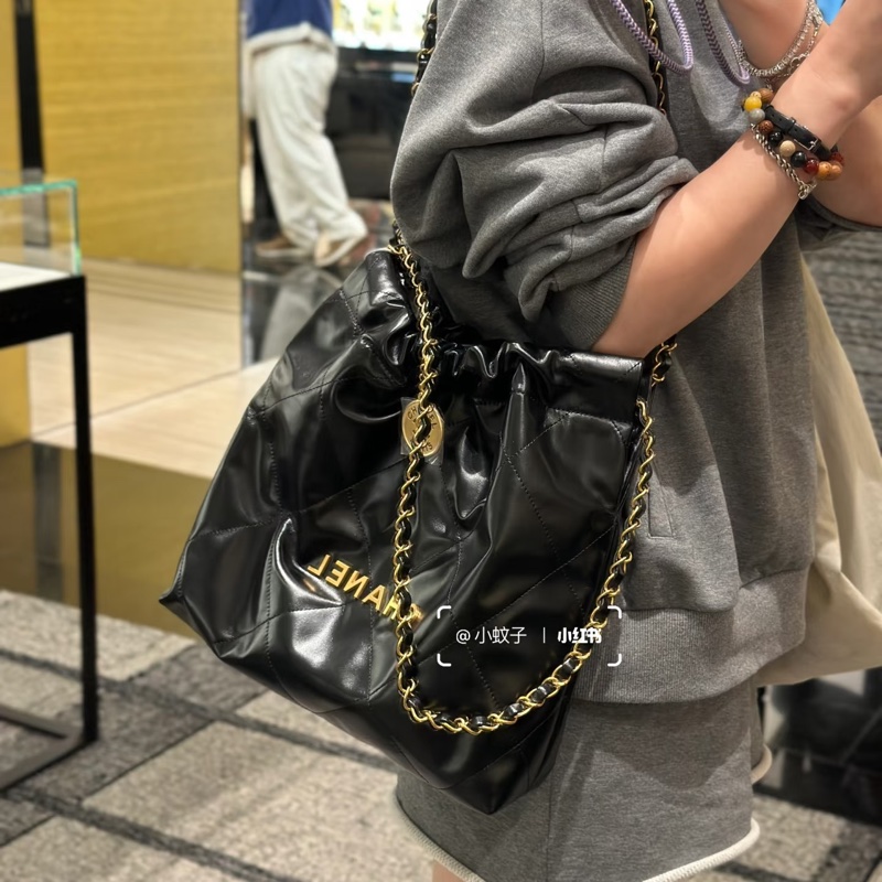 #超級甜💰 #99新全配🈶購證 香奈兒黑金22bag垃圾袋小號-4