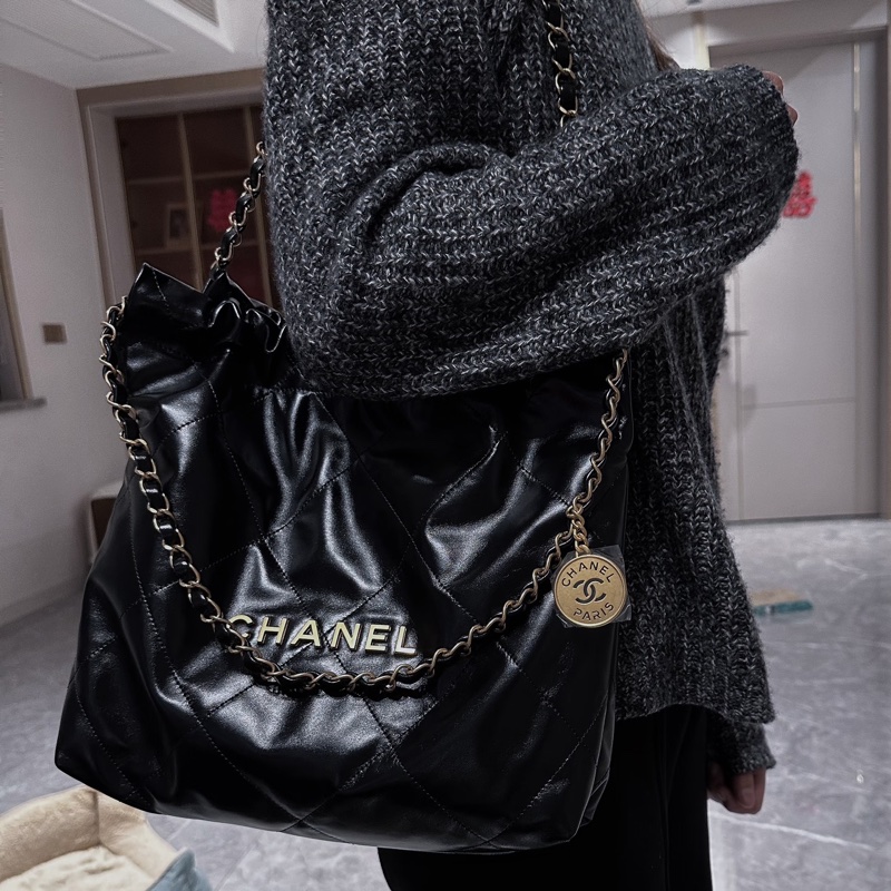 #超級甜💰 #99新全配🈶購證 香奈兒黑金22bag垃圾袋小號-5