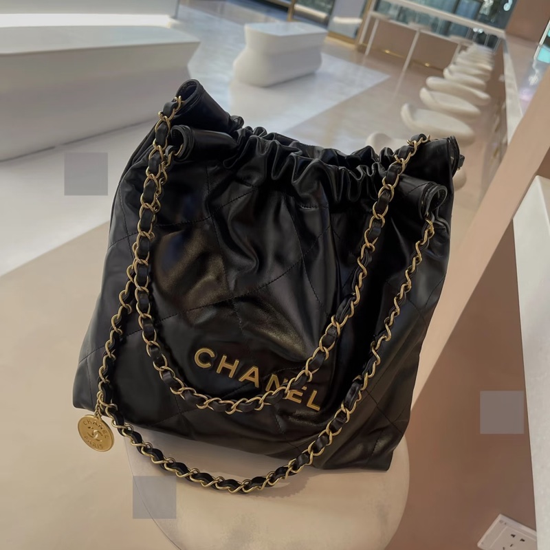 #超級甜💰 #99新全配🈶購證 香奈兒黑金22bag垃圾袋小號-9