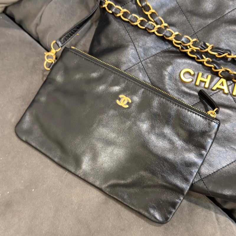 #超級甜💰 #99新全配🈶購證 香奈兒黑金22bag垃圾袋小號-15