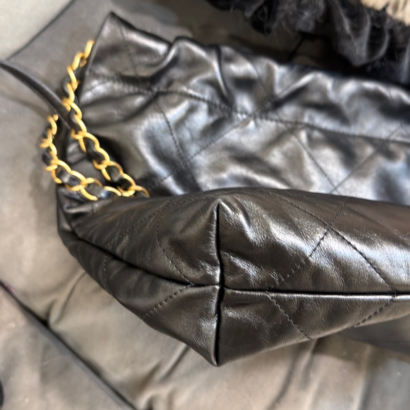 #超級甜💰 #99新全配🈶購證 香奈兒黑金22bag垃圾袋小號-19