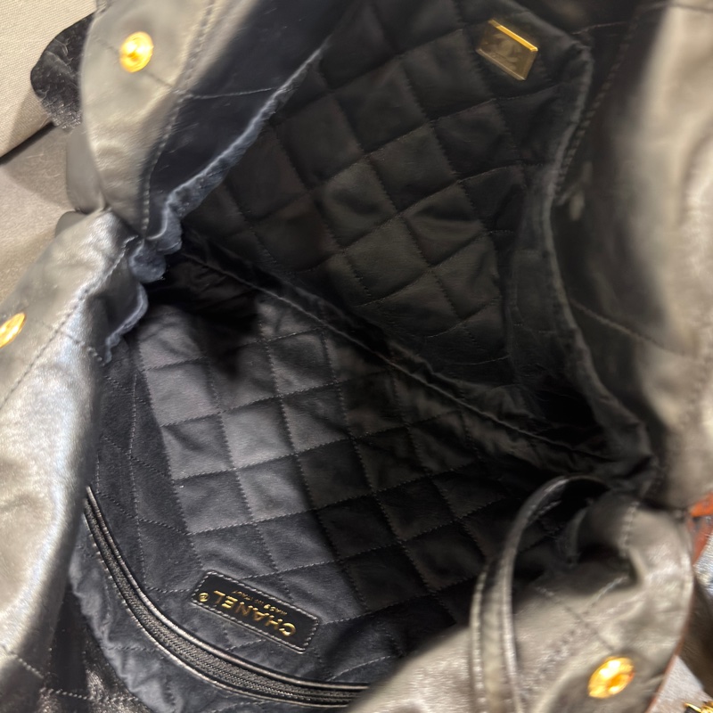 #超級甜💰 #99新全配🈶購證 香奈兒黑金22bag垃圾袋小號-21