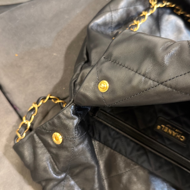 #超級甜💰 #99新全配🈶購證 香奈兒黑金22bag垃圾袋小號-22
