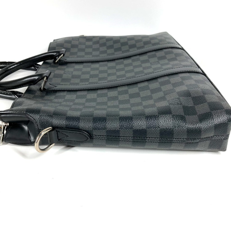 路易威登 N40024 Damier Graphite Anton 公事包，兩用包，單肩手提包，商務帆布，黑色，男女通用-3