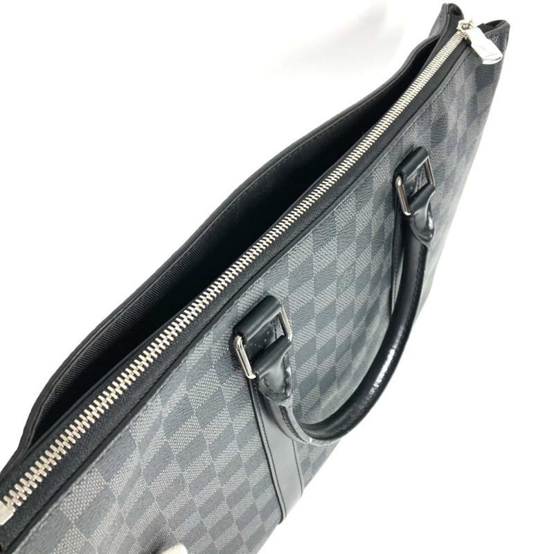 路易威登 N40024 Damier Graphite Anton 公事包，兩用包，單肩手提包，商務帆布，黑色，男女通用-7