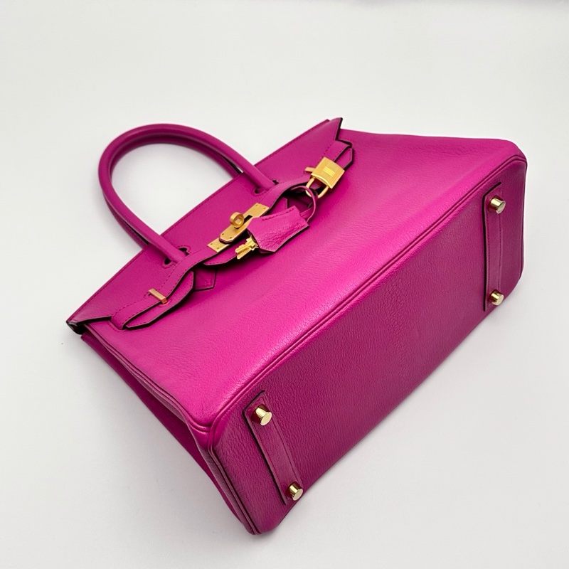 愛馬仕糖果粉Birkin30山羊皮拉絲 T刻 #98🆕閒置 🈶鑰匙鎖🔐-2