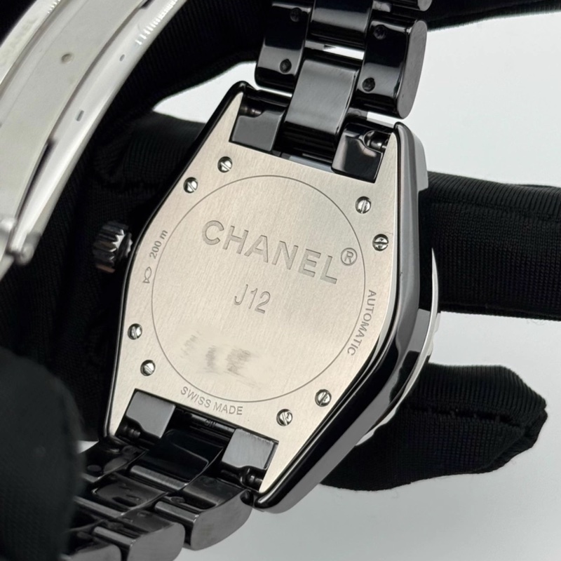 CHANEL J12 38mm黑色滿鑽自動機械錶 #專櫃快4️⃣0️⃣ #99新閒置🉑送禮 #錶帶全長-18
