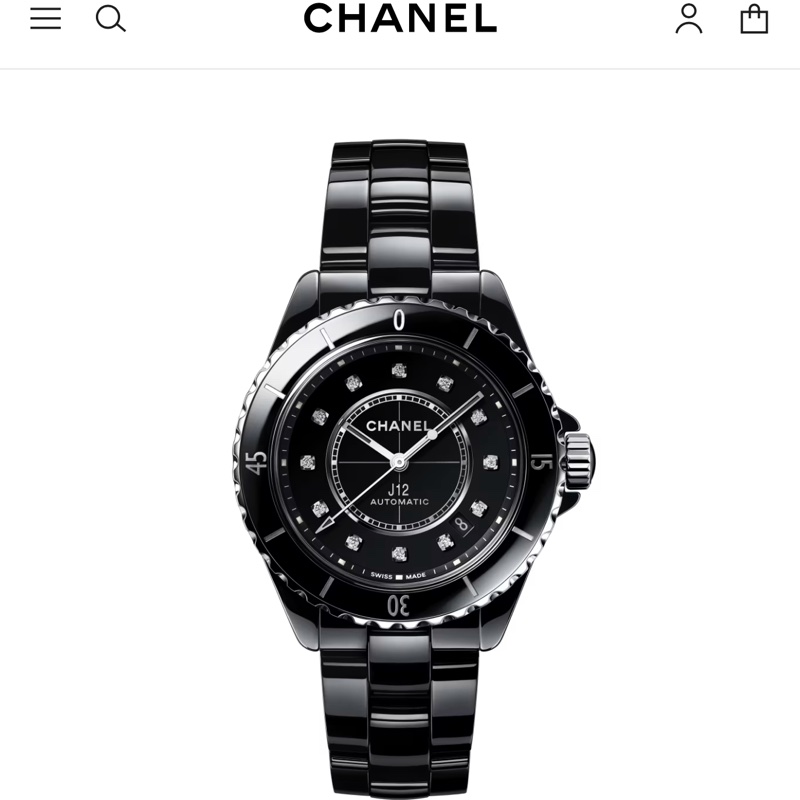 CHANEL J12 38mm黑色滿鑽自動機械錶 #專櫃快4️⃣0️⃣ #99新閒置🉑送禮 #錶帶全長-21
