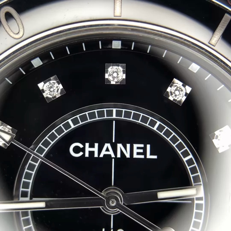 CHANEL J12 38mm黑色滿鑽自動機械錶 #專櫃快4️⃣0️⃣ #99新閒置🉑送禮 #錶帶全長-23