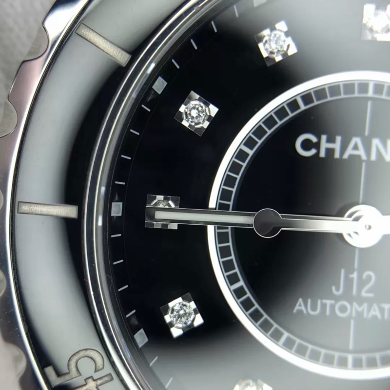 CHANEL J12 38mm黑色滿鑽自動機械錶 #專櫃快4️⃣0️⃣ #99新閒置🉑送禮 #錶帶全長-25