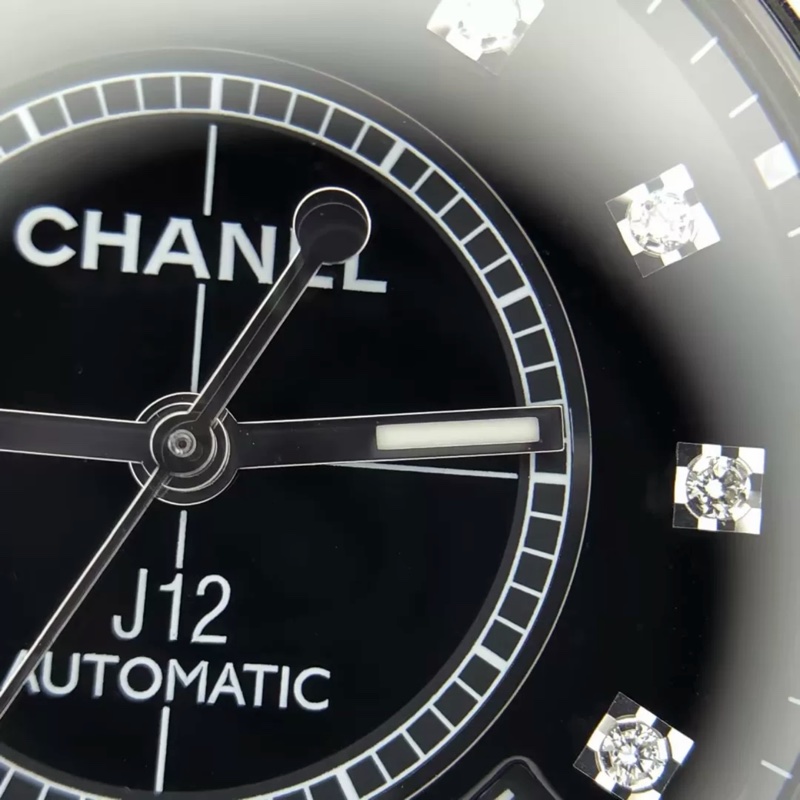 CHANEL J12 38mm黑色滿鑽自動機械錶 #專櫃快4️⃣0️⃣ #99新閒置🉑送禮 #錶帶全長-30