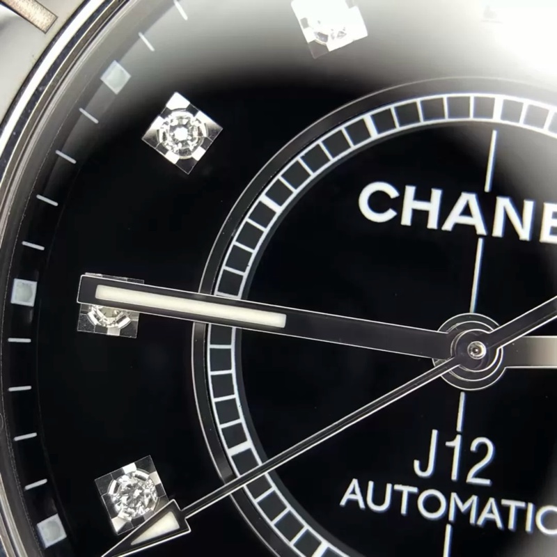 CHANEL J12 38mm黑色滿鑽自動機械錶 #專櫃快4️⃣0️⃣ #99新閒置🉑送禮 #錶帶全長-31