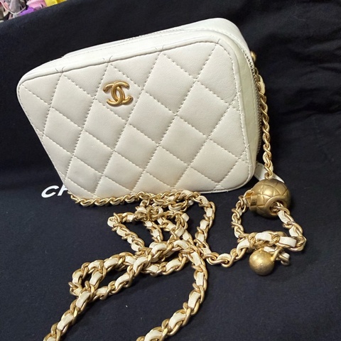 CHANEL CHAIN BOX WITH GOLD BALL