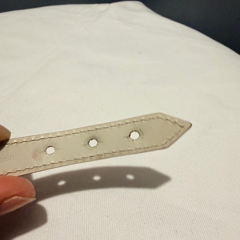 Louis Vuitton LV Iconic 皮革手環 粉 金 17-21