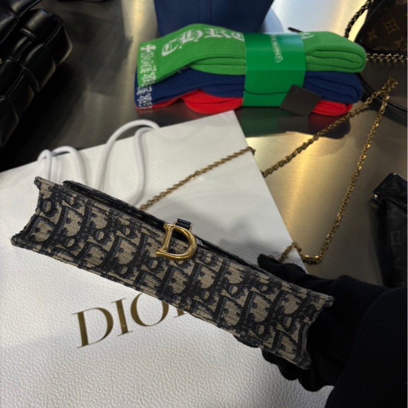 Dior Oblique 老花鏈條手拿包 肩背包 WOC-3