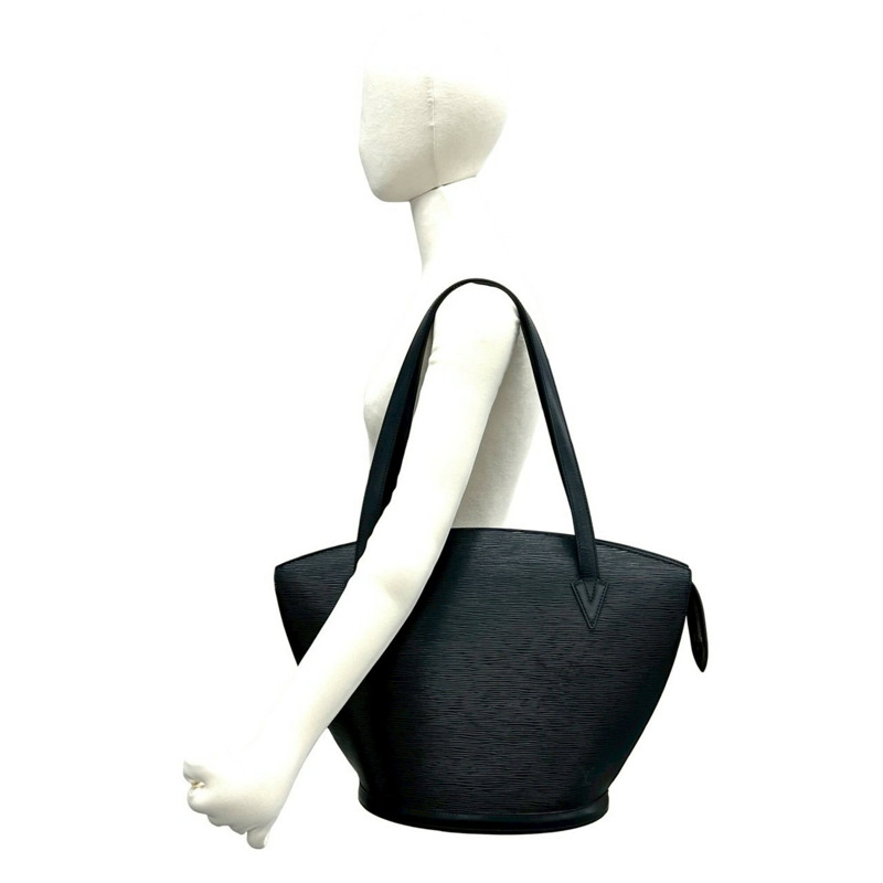 路易威登 Louis Vuitton Vintage Saint Jacques 購物 Epi 真皮手提包 Noir 326-7-1