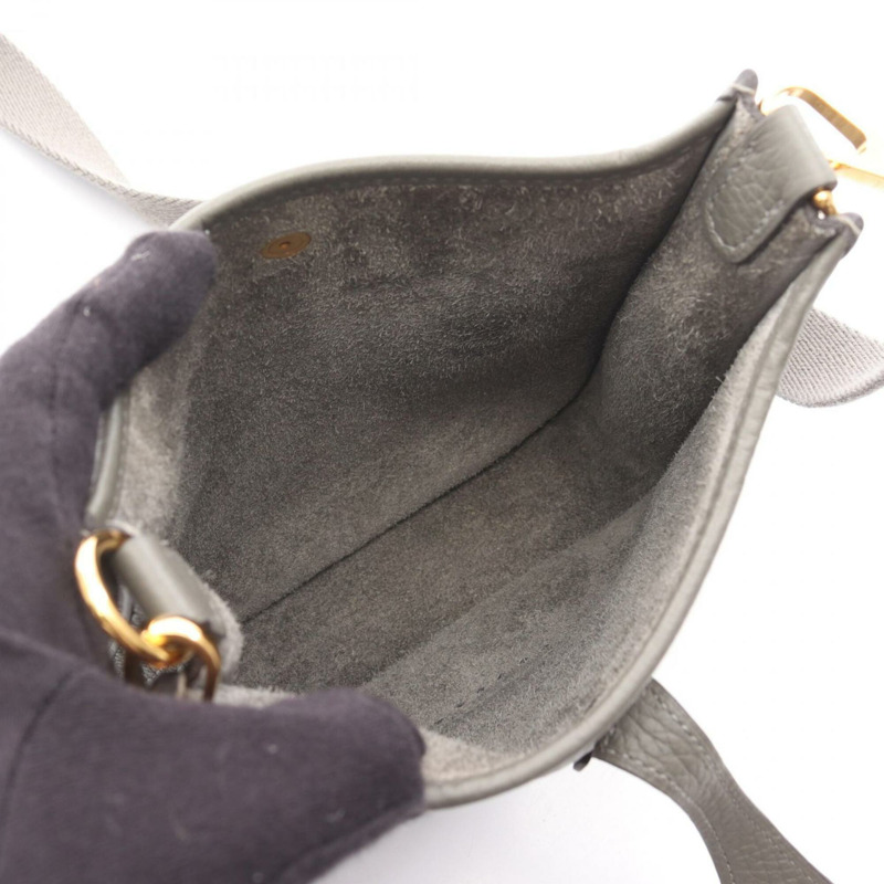 愛馬仕 Evelyne Amazon TPM 單背包/手提包，皮革，Taurillon Clemence，女士，灰色-2