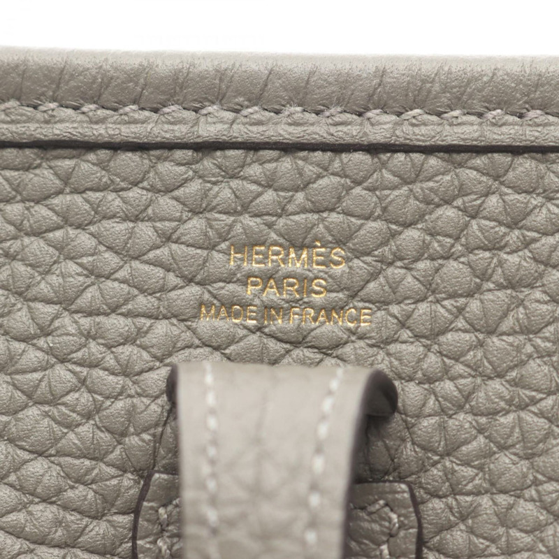 愛馬仕 Evelyne Amazon TPM 單背包/手提包，皮革，Taurillon Clemence，女士，灰色-3