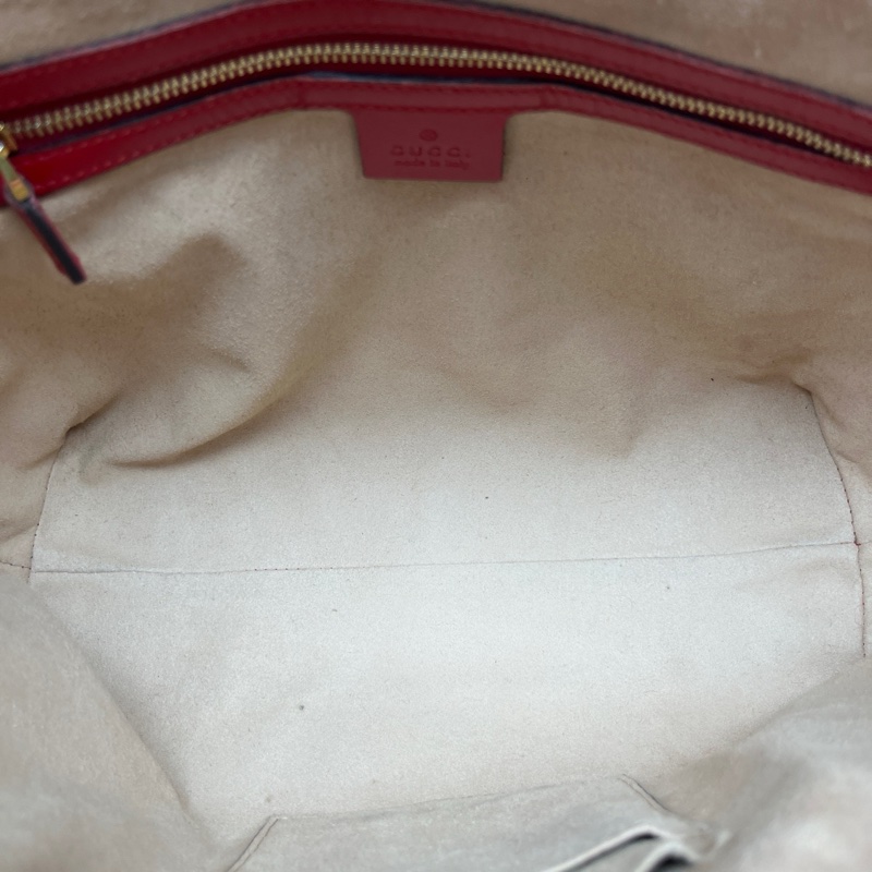 GUCCI 古馳 紅色壓花托特包 尺寸29*27 附件：肩帶-8