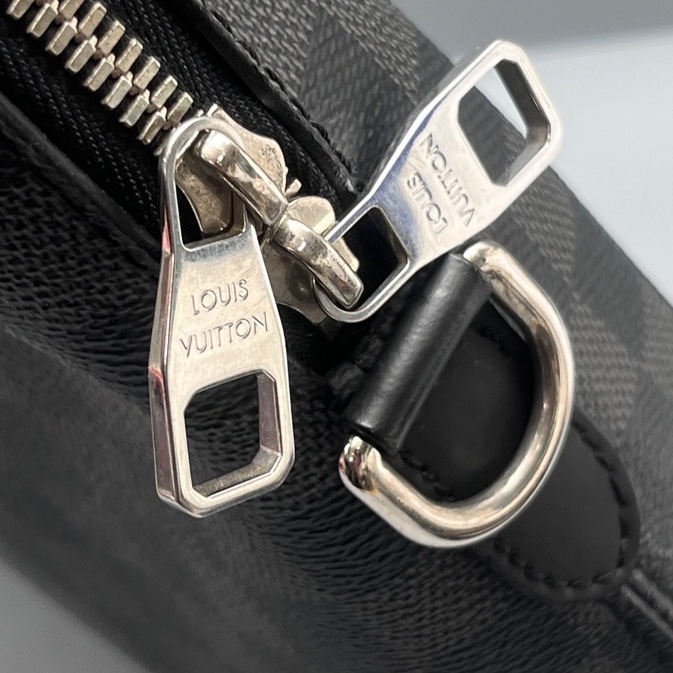 Louis Vuitton 路易威登 黑棋盤格公文包 尺寸37*28 附件：肩帶-6