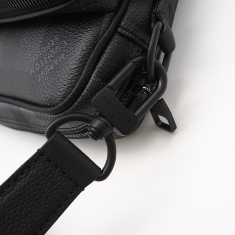 路易威登 Damouflage Nile Messenger M14988 單肩包，黑色/灰色塗層帆布皮革，男士-4