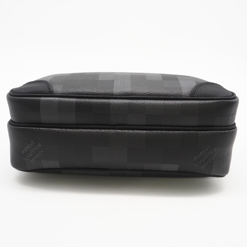 路易威登 Damouflage Nile Messenger M14988 單肩包，黑色/灰色塗層帆布皮革，男士-7