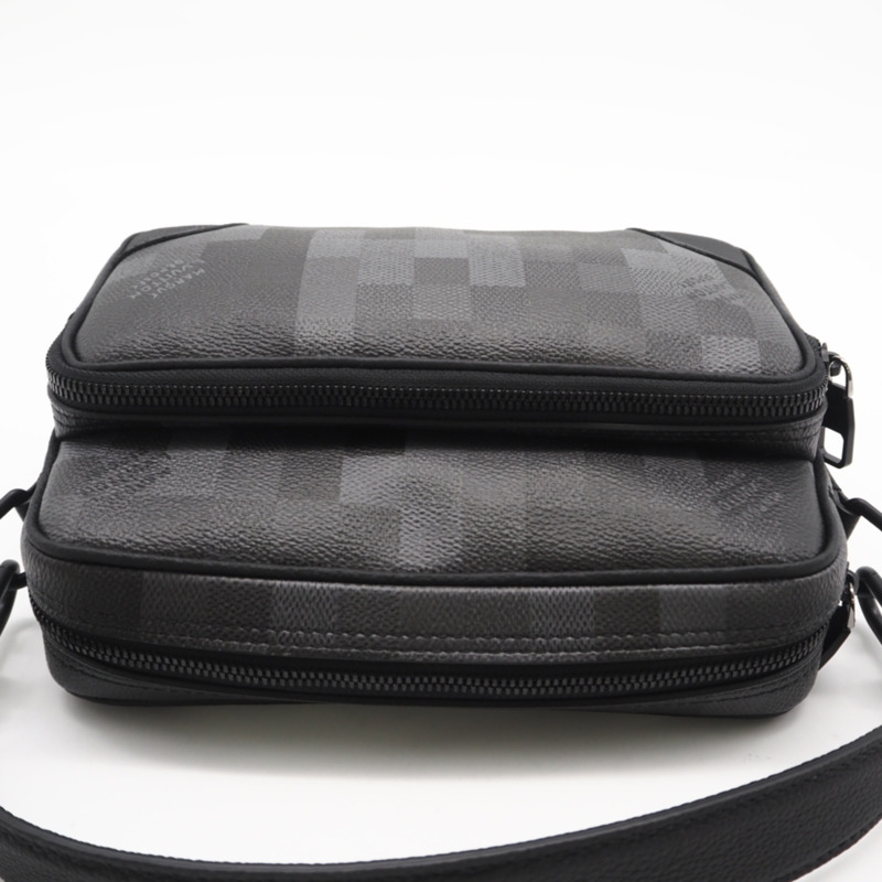 路易威登 Damouflage Nile Messenger M14988 單肩包，黑色/灰色塗層帆布皮革，男士-8