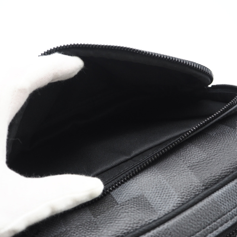 路易威登 Damouflage Nile Messenger M14988 單肩包，黑色/灰色塗層帆布皮革，男士-9