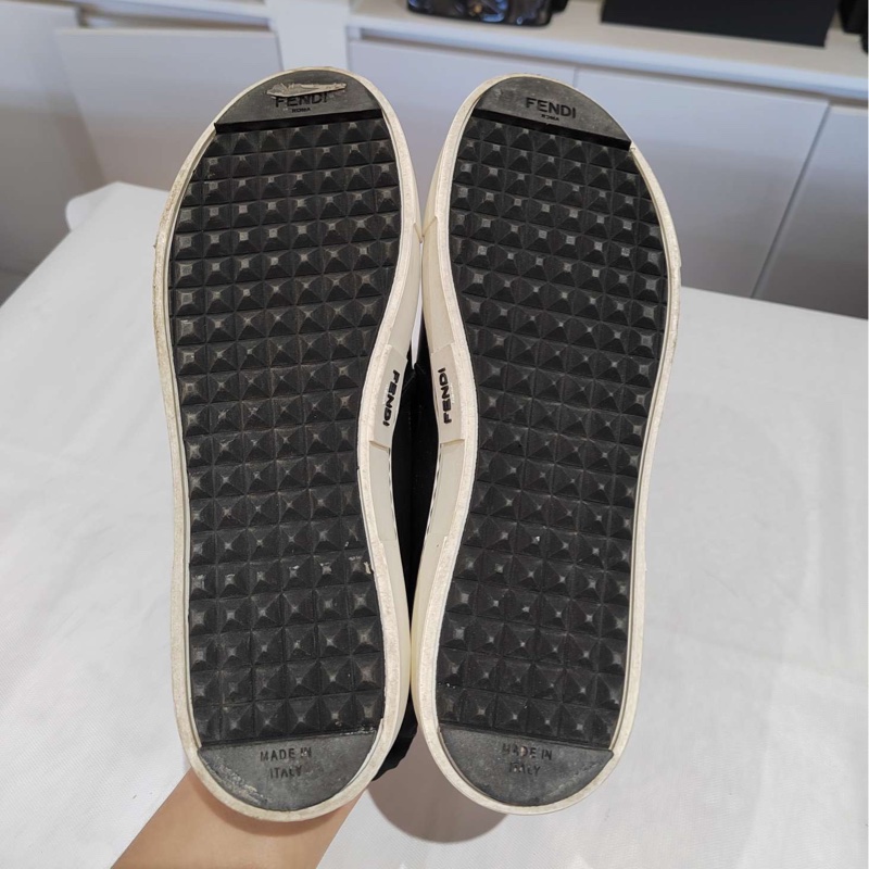 Fendi/芬迪 全皮小怪獸黃眼女士休閒鞋 尺碼：36 碼 附件：有盒-8