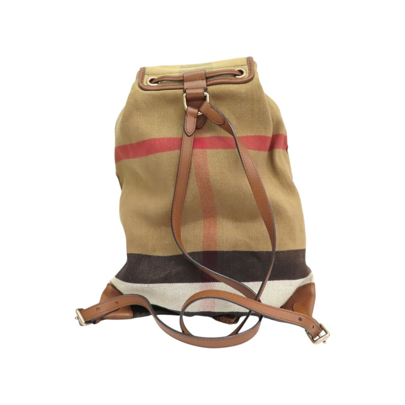 格紋 帆布 後背包【BURBERRY 巴寶莉】 4012432-1