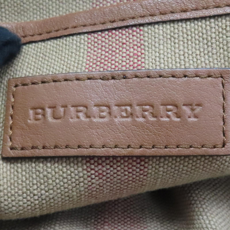格紋 帆布 後背包【BURBERRY 巴寶莉】 4012432-6