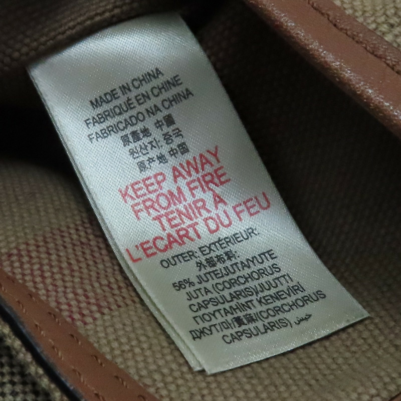 格紋 帆布 後背包【BURBERRY 巴寶莉】 4012432-7