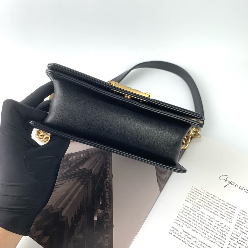 Chanel boy20牛皮黑金 🈶盒子/防塵袋/保卡-2