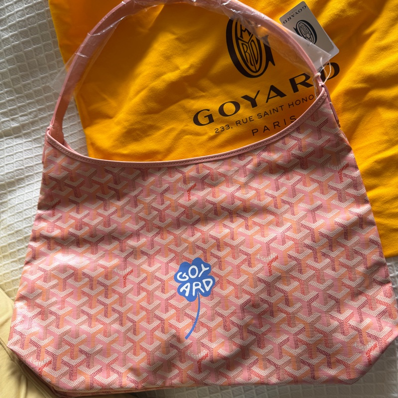 Goyard 2026限量版 粉紅色Hobo 配Iris鳶尾紫四葉草彩繪圖案-0