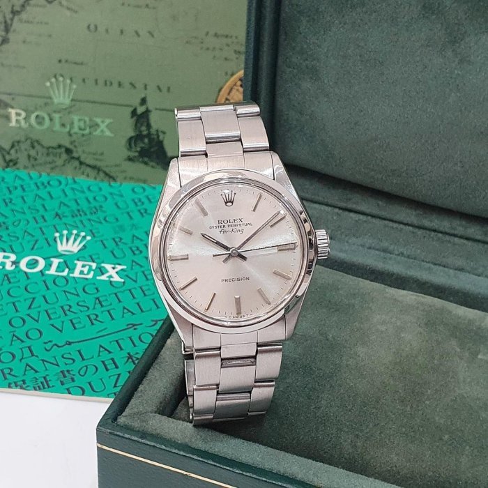 【大眾名錶】ROLEX 勞力士 5500 Air-King 空中霸王 絕版珍藏 老勞入門款 銀色面盤 大眾名錶B1166-3