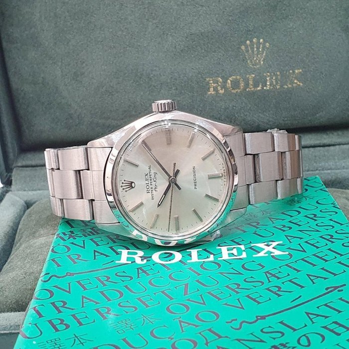 【大眾名錶】ROLEX 勞力士 5500 Air-King 空中霸王 絕版珍藏 老勞入門款 銀色面盤 大眾名錶B1166-4