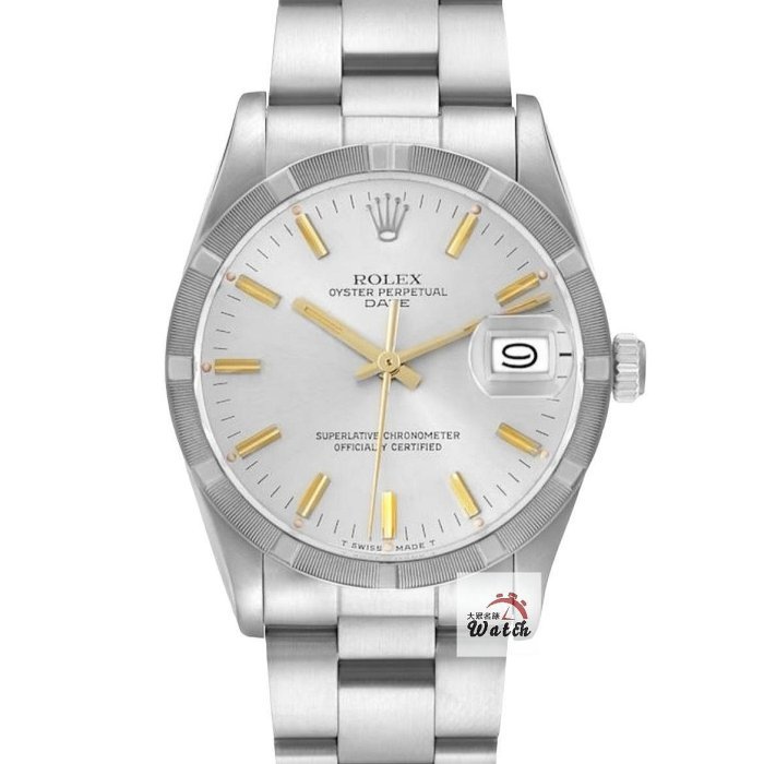 【大眾名錶】ROLEX 勞力士 15010 蠔式恆動 市場稀少 金色時標 十三劃錶圈 銀色面盤 大眾名錶B1183-0